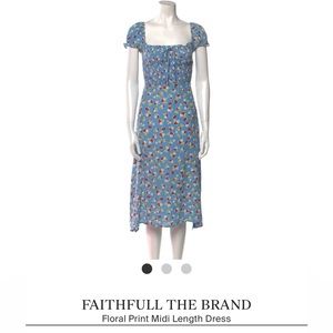 Faithfull the brand floral midi dress - USA 6 size M